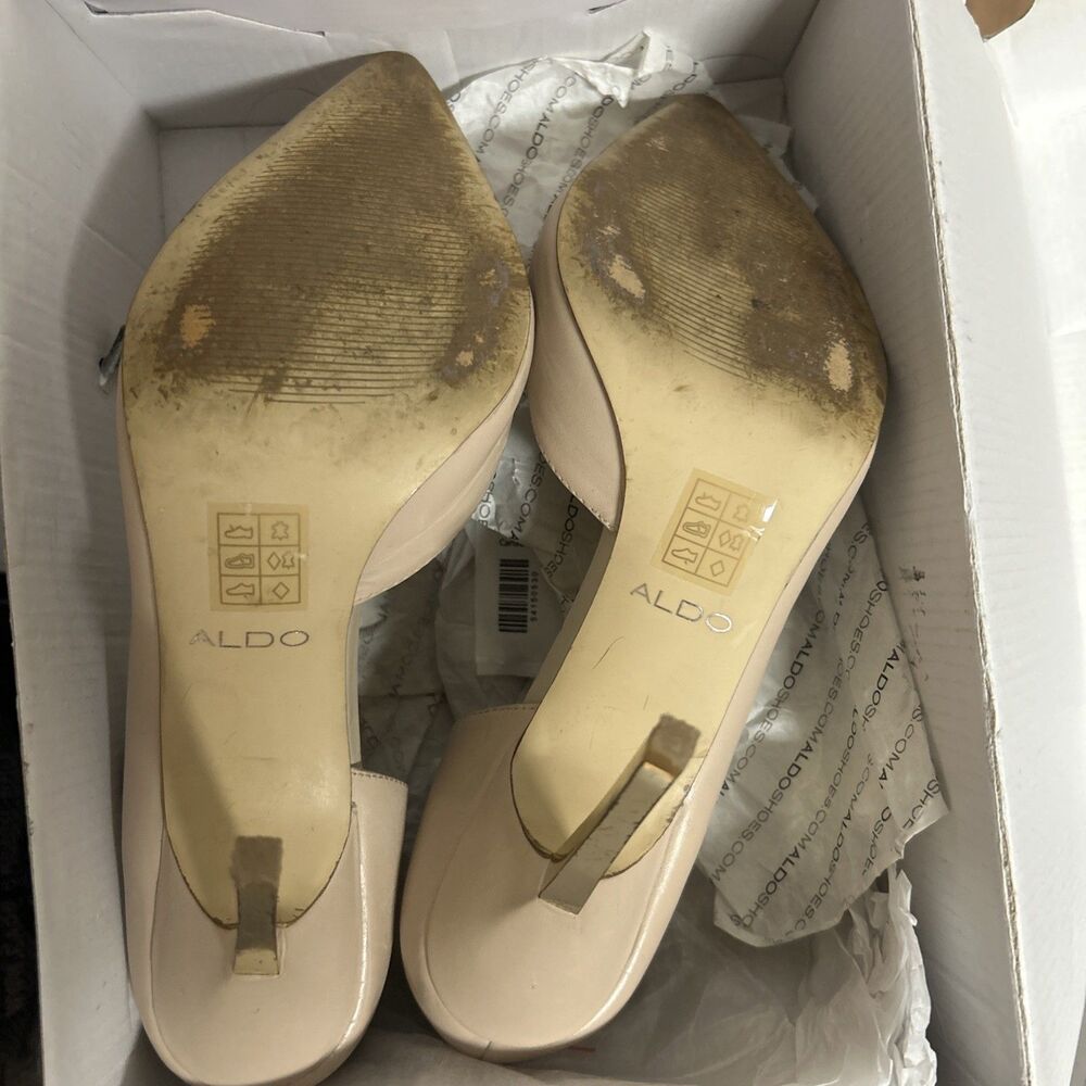 Aldo Danenberg Nude Pointed Toe Heels Stiletto Pumps Women’s Size 10 - Picture 8 of 8